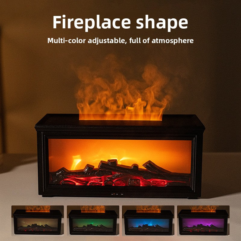 Automatic spray fireplace flame diffuser